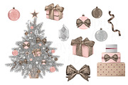 Pastel Christmas Clipart, an Illustration by Papaya Craft (Thumbnail 2 of 4)