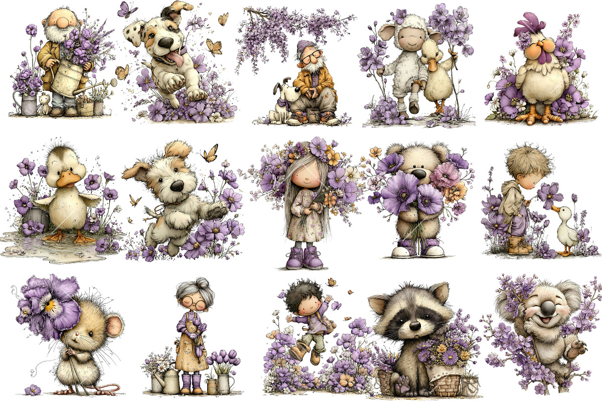 Whimsical Spring Clipart, an Illustration by OK Design (Photo 3 of 6)
