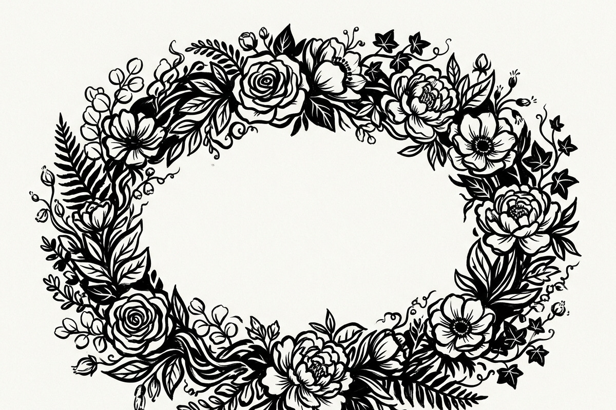 50 Elegant Floral Oval Mirror Frame, a Decorative Illustration by Amazin_art (Photo 22 of 29)