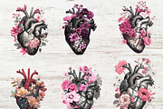 47 Gothic Floral Heart Clipart, a Seasonal Illustration by LA Design (Thumbnail 4 of 10)