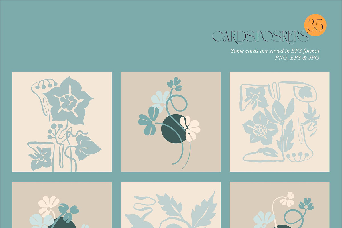 Flowers of the Art Nouveau, a Pattern Graphic by Collection by VY (Photo 15 of 17)