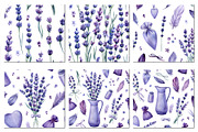 Lavender flowers watercolor, clipart, a Food Illustration by Hanna Hryharenka (Thumbnail 11 of 17)