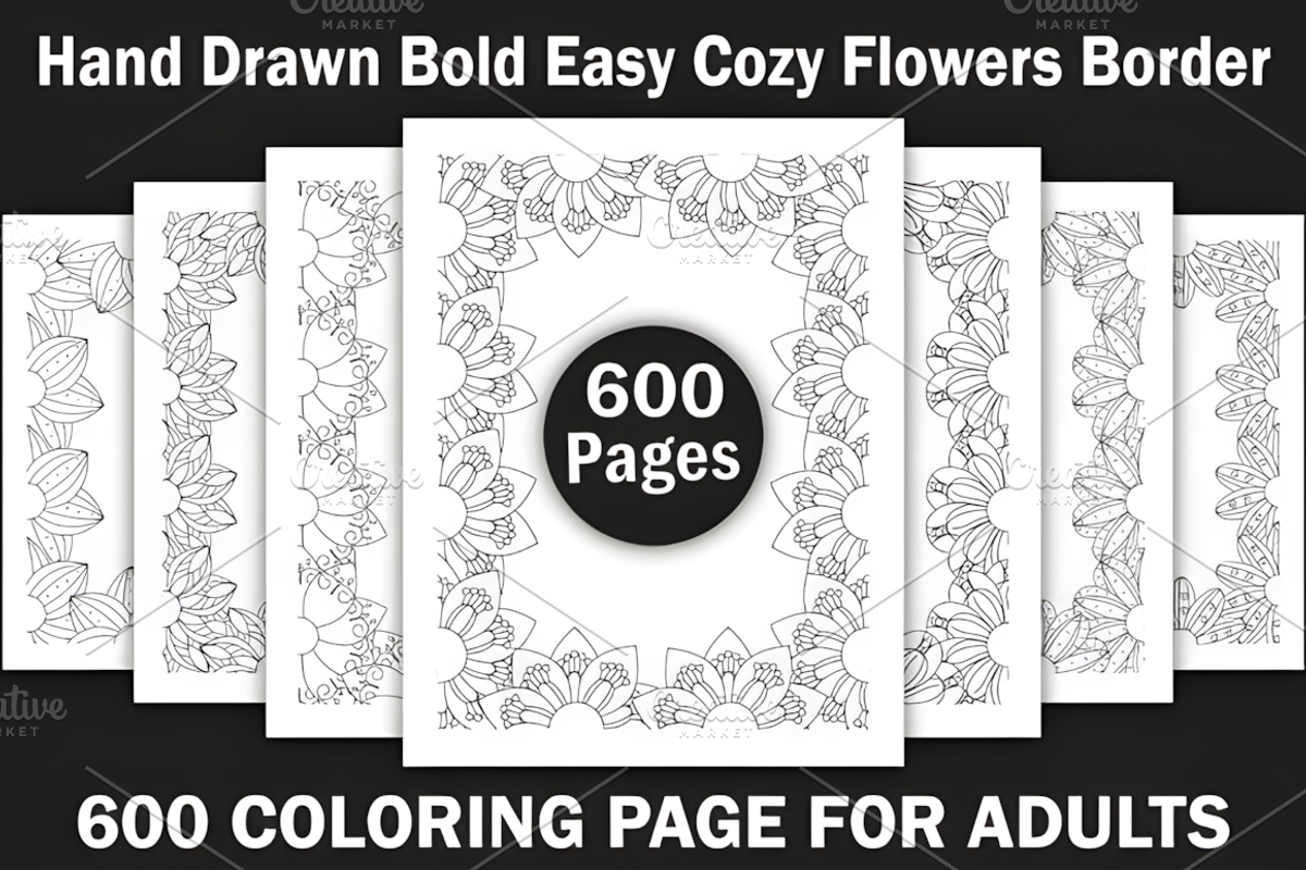 Hand Drawn Bold Easy Cozy Flowers, a Decorative Illustration by Ink Gallery (Photo 1 of 3)