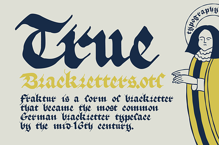 True Blackletters font, a Blackletter Font by kaer_shop