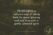 Rewilding, a Sans Serif Font by Chelsea Burkett (Thumbnail 6 of 8)