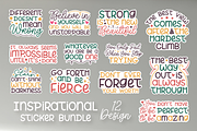 Inspirational Sticker Bundle, a Graphic by Buycreativedesign (Thumbnail 1 of 2)