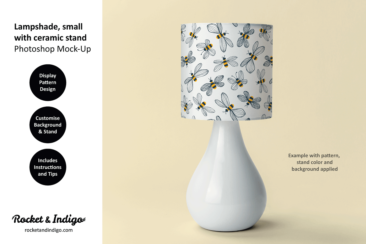 Lampshade (small) Photoshop Mock-Up, a Household Mockup by Rocket & Indigo (Photo 1 of 2)