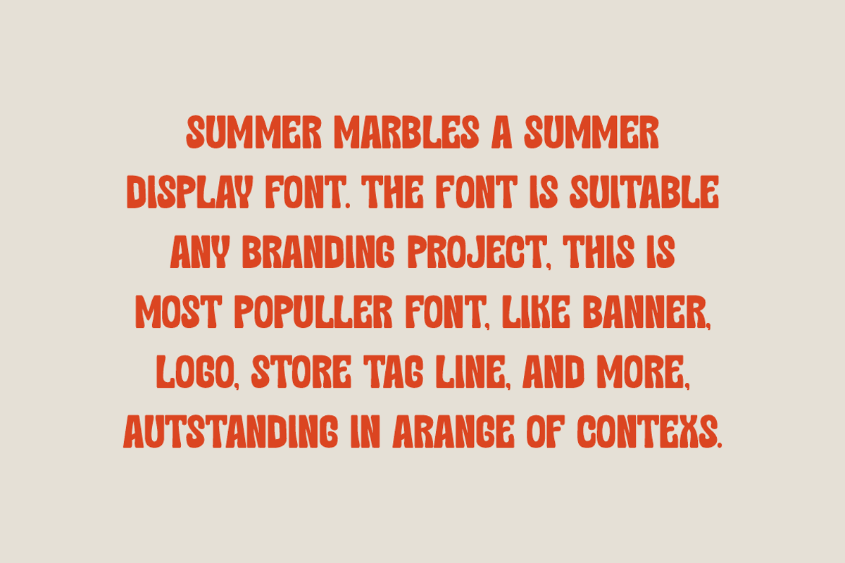 Summer Marbles Font, a Sans Serif Font by Iqsiart Studio (Photo 6 of 6)