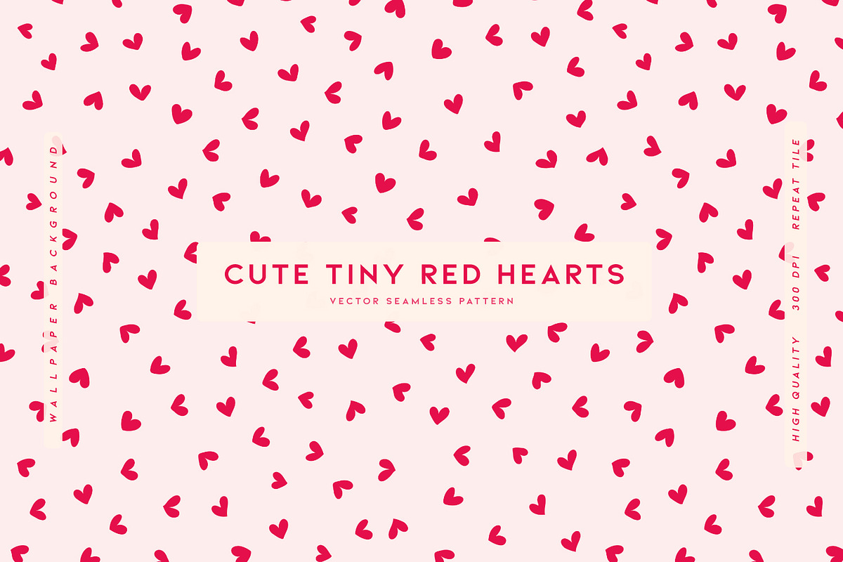 Cute Tiny Red Hearts, a Pattern Graphic by MalyskaStudio (Photo 1 of 8)