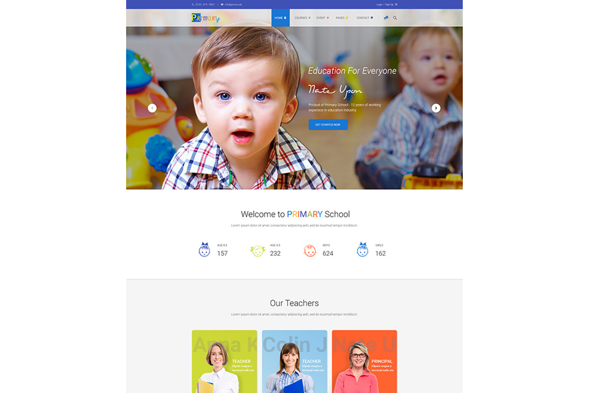 Primary - Unique Education Wordpress, a WordPress Template by Knighthemes (Photo 3 of 17)