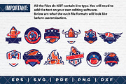 Set of American Football Badge Logo, an Object Graphic by Guavanaboy (Thumbnail 2 of 3)