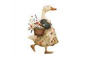 Prompt Pastel Goose Reading Clipart, a Decorative Illustration by Creative design (Thumbnail 2 of 7)