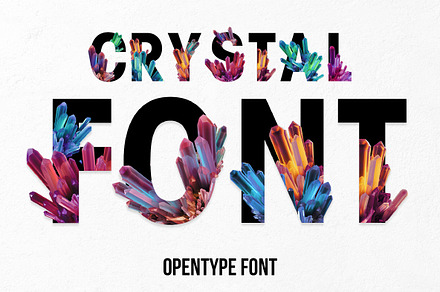 Crystal Inside Font, a Font by Handmadefont