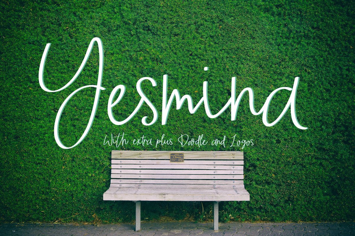Yesmina | Font & Logos + Doodle
