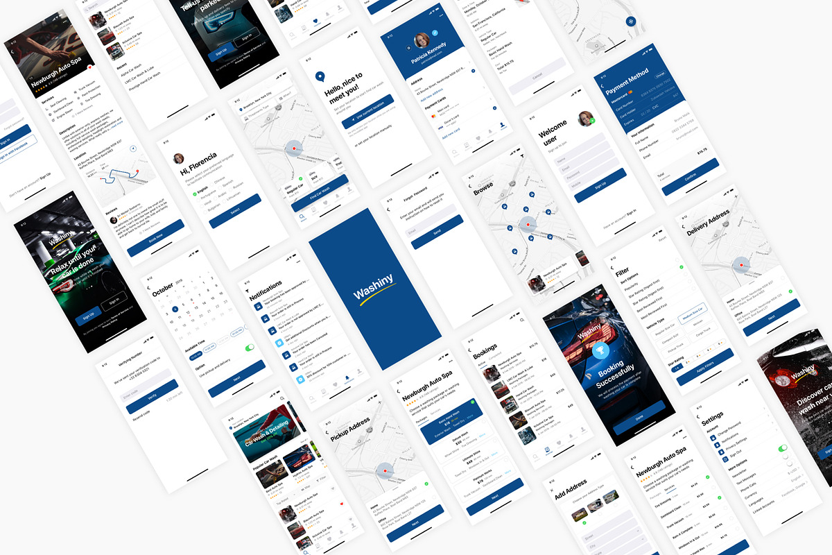 Car Wash & Auto Detail App, an UI Kit Template by flr.24 (Photo 2 of 2)