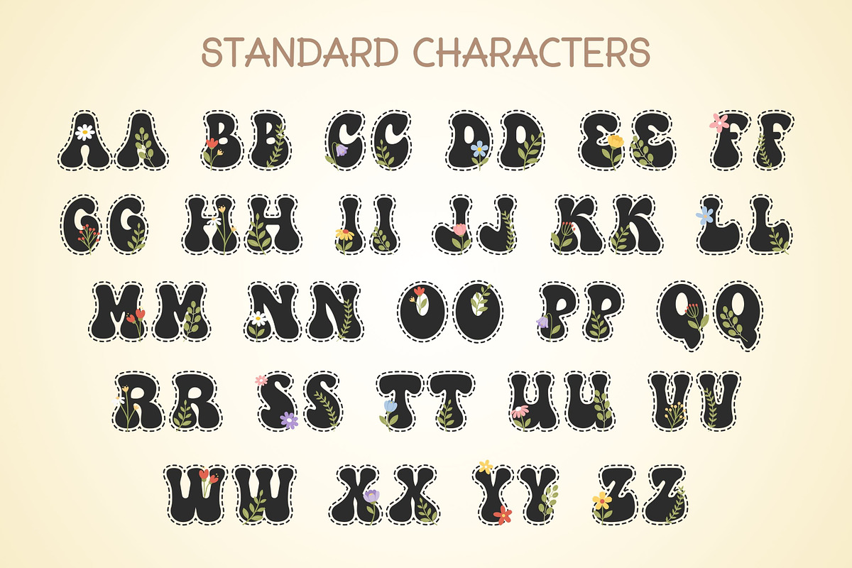 Groovy Spring - Color Font, a Sans Serif Font by Adalin Shop (Photo 2 of 3)