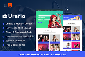 Urario - Online Radio HTML Template