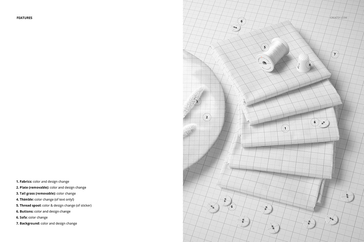 Fabric Stack Mockup (27/FFv.11), a Product Mockup by creatsy5 (Photo 3 of 8)