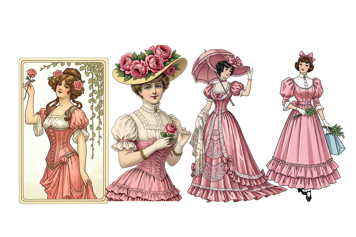 Christmas Pink Clipart, an Illustration by DreamArtGraphic (Photo 4 of 5)