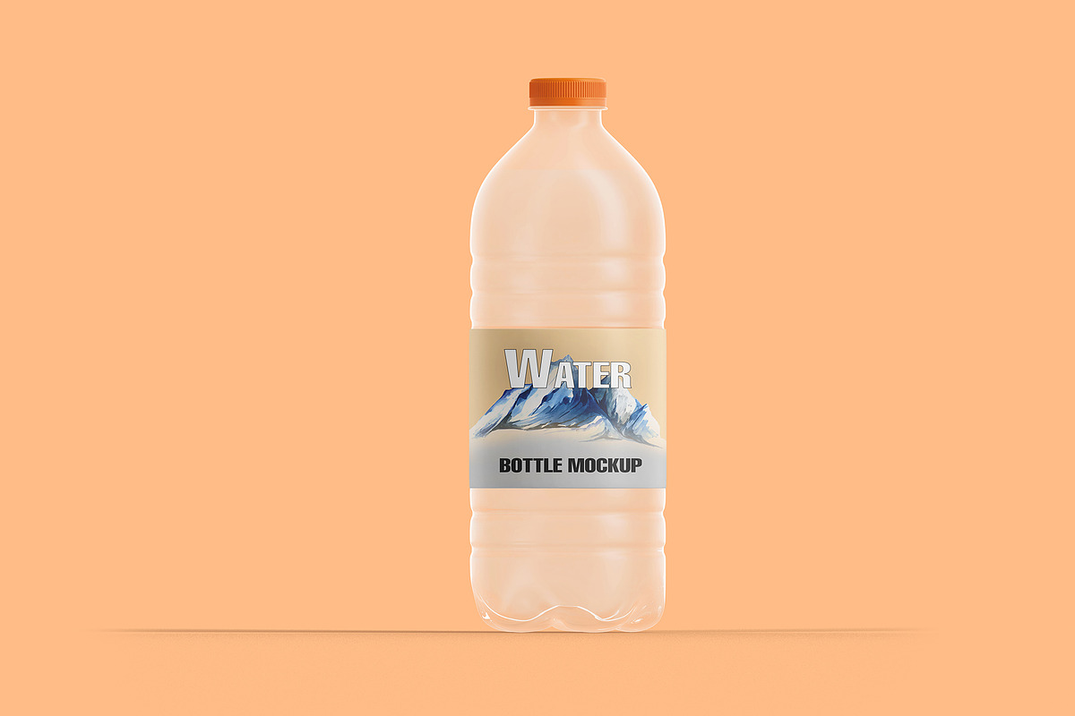 Plastic transparent bottle mockup, a Cups & Container Mockup by GraphicVil (Photo 8 of 9)