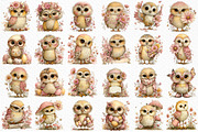 Funny Spring Owl Clipart, an Illustration by Craft Nest (Thumbnail 6 of 12)