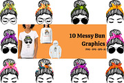 Messy Buns Clipart, an Object Graphic by Expose_Adam (Thumbnail 1 of 3)