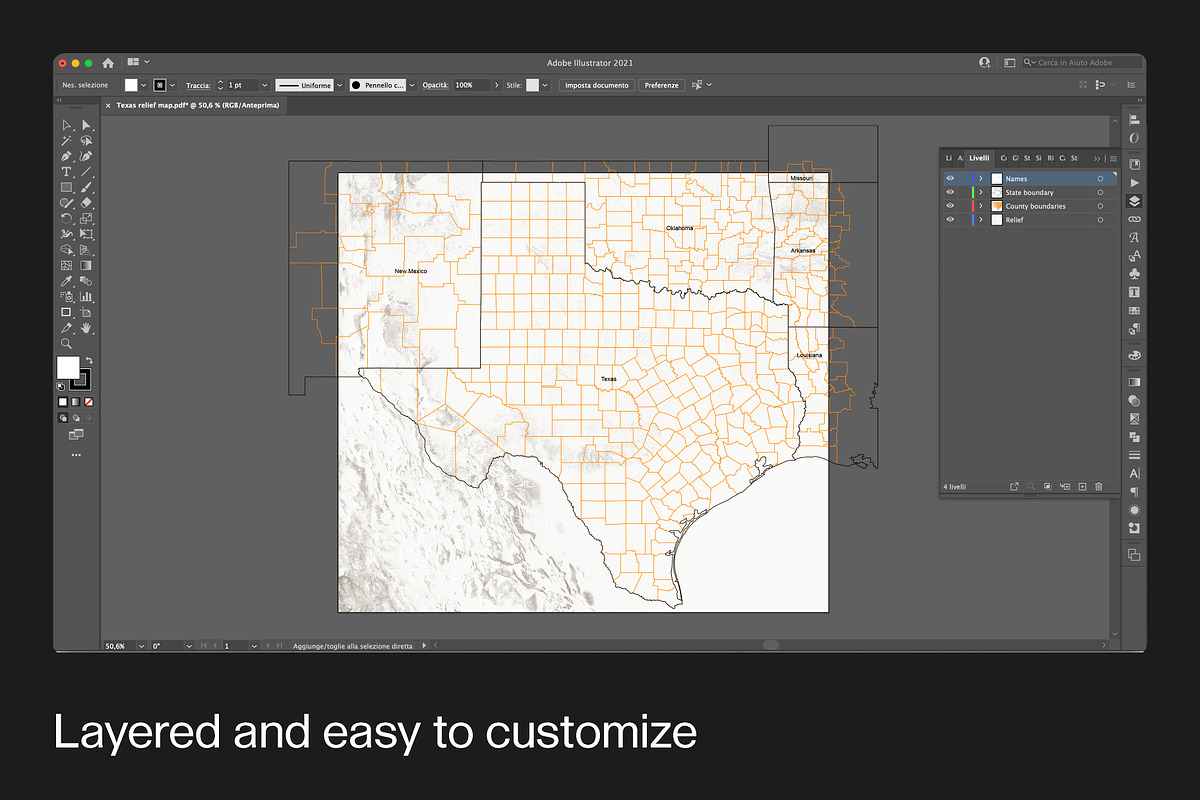 Texas Relief Map, a Graphic by Fucina™ (Photo 4 of 4)