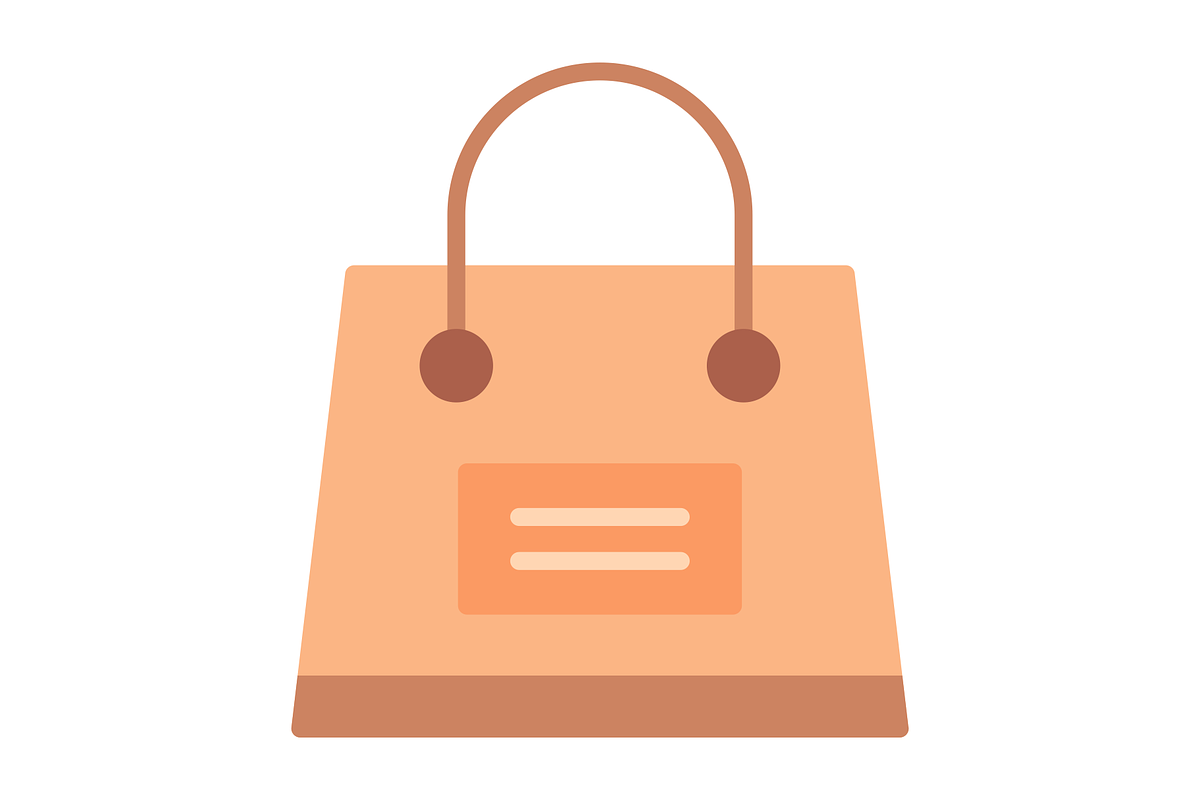 Shopping Bag Flat Icon, a Duotone Icon by Pexelpy (Photo 2 of 2)