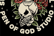 Skull no see, no hear, no speak, an Illustration by Pen of God Studio (Thumbnail 4 of 4)