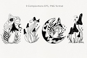 Mushrooms mystical collection, an Object Illustration by annasokol_ (Thumbnail 5 of 12)