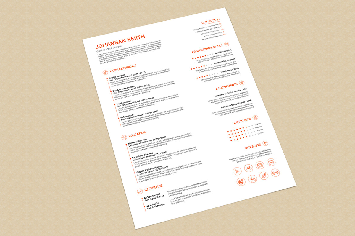 Resume, a Resume Template by Creative  designer (Photo 1 of 5)