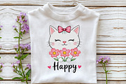 Cat Happy PNG Clipart, an Illustration by DreamCafeArt (Thumbnail 3 of 7)