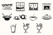 Winter Mountain Ski Resort Set, an Object Graphic by NatalieArtShop (Thumbnail 7 of 12)
