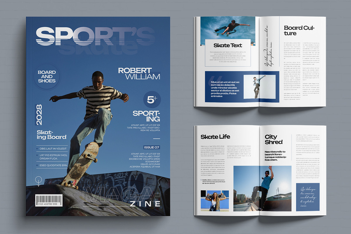 Sports Magazine Template, a Print Template by MightyDesign (Photo 1 of 6)