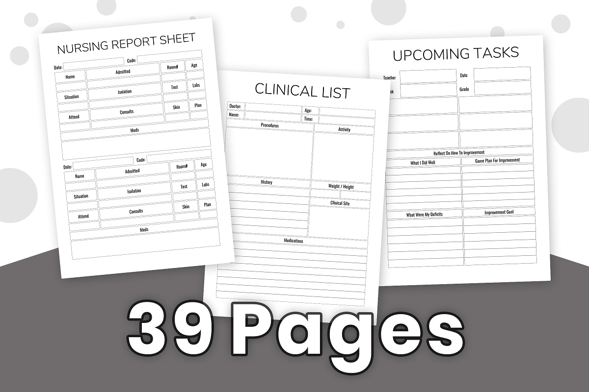Nursing School Printable Planner, a Templates & Theme by Snapybiz (Photo 3 of 10)