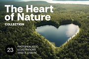 The Hearts of Nature - 23 images, a Decorative Illustration by Handmadefont (Thumbnail 1 of 10)
