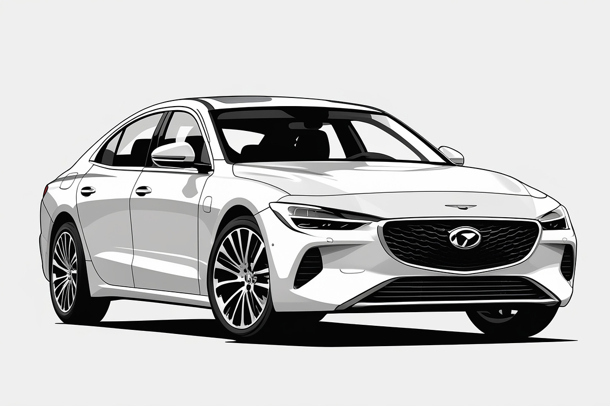 Modern Sports Sedan Vector Set, an Illustration by Gfx_Store (Photo 7 of 8)