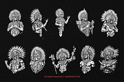 10 Bundle Dark Art Aztec God Warrior, an Illustration by Morspective (Thumbnail 6 of 7)