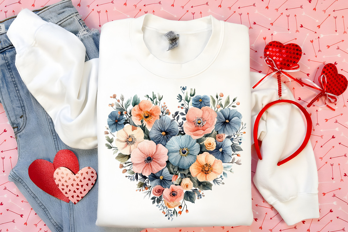 Watercolor Boho Valentines Day, an Illustration by Canvas Craft (Photo 3 of 5)