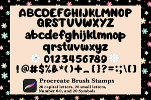 Alphabet & Number Procreate Stamp