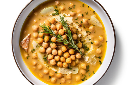 Chickpea Soup a classic of Umbrian cuisine and the epitome of Italian comfort f, a Food & Drink Photo by Rodica Ciorba