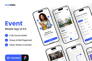 Eventopia - Event Booking App Design, an UI Kit Template by Zee UI (Thumbnail 1 of 4)