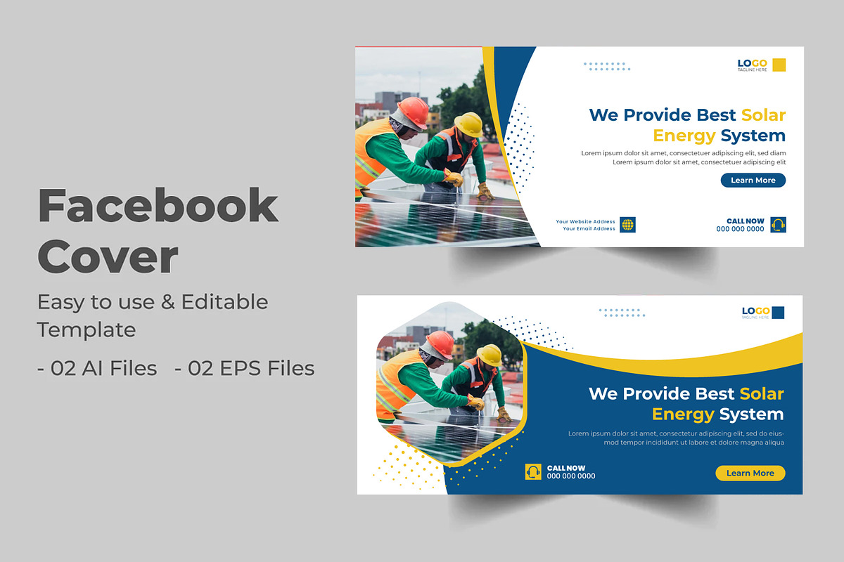 Solar Energy Social Media Cover, a Social Media Template by Designgrove