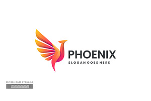 Phoenix Gradient Colorful Logo, a Branding & Logo Template by ivan_artnivora