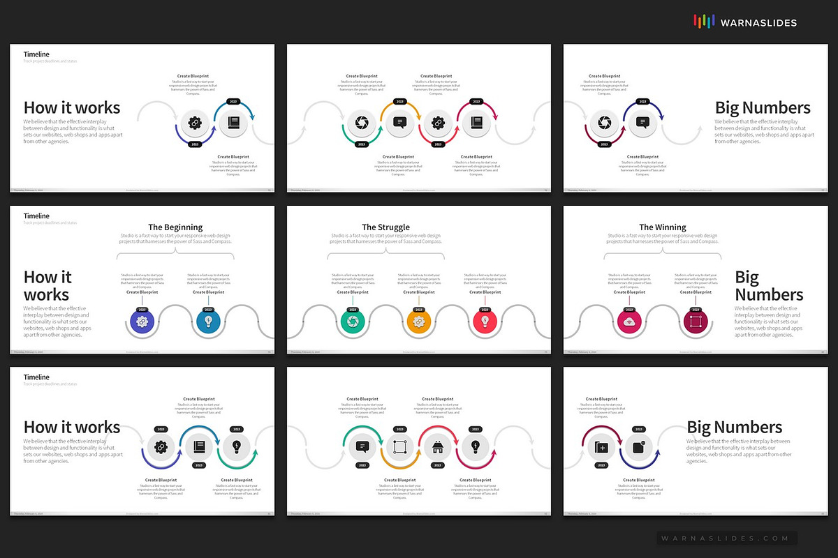 Timeline PowerPoint Templates, a Presentation Template by Warna Works (Photo 21 of 24)
