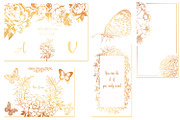 Gold Card templates and floral items, a Card Template by AnastasiyaOleynik (Thumbnail 4 of 9)