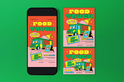 Orange Quirky Food Truck Flyer Set, a Flyer Template by graphicook (Thumbnail 3 of 3)