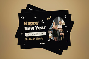 Happy New Year Greeting Card