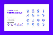Coronavirus COVID-19 | 42 Icons Set, an Outline Icon by Marina Silence (Thumbnail 4 of 17)