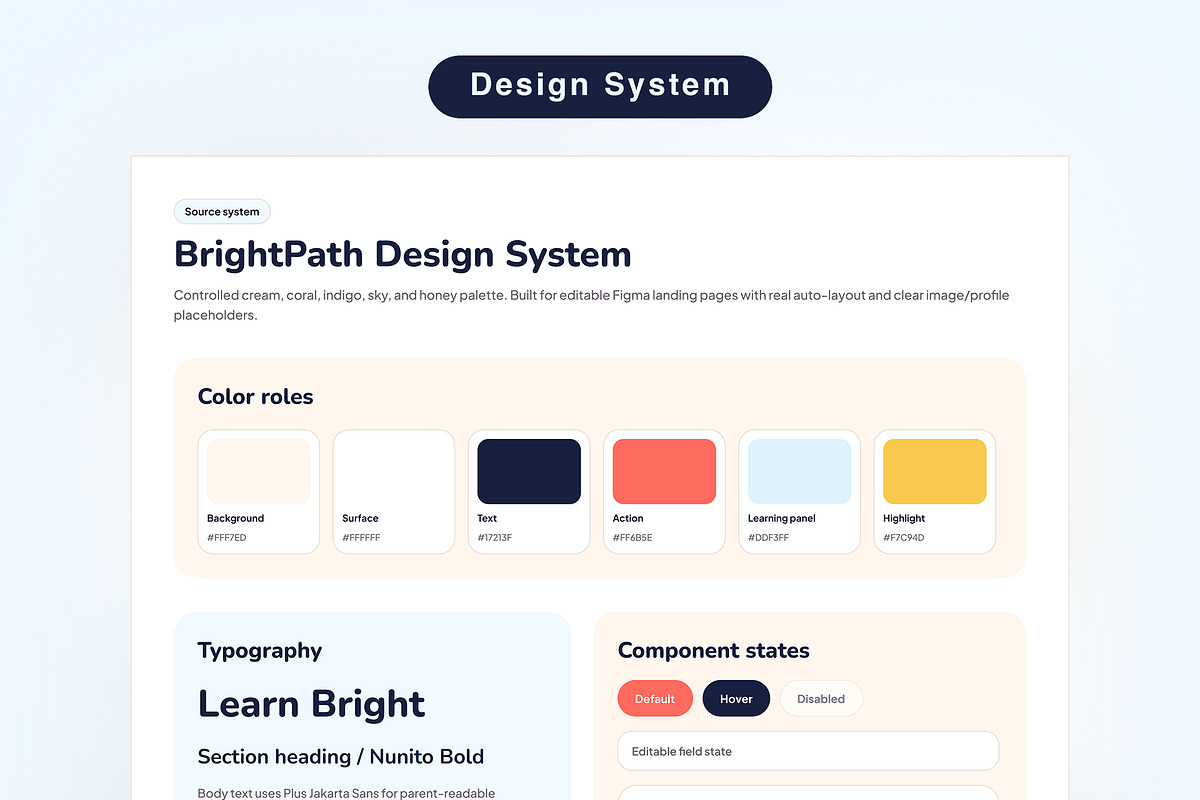 Kids Course Landing Page Template, an UI Kit Template by Pitchlook.Studio (Photo 2 of 3)